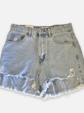 COTTON ON High Rise Ripped Jean Short Sz 6 NWT Distressed